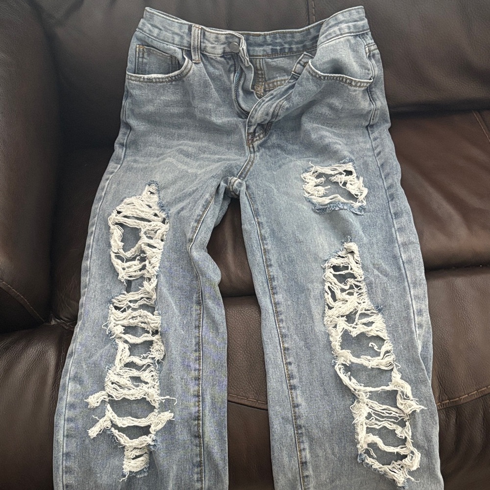 Distressed Blue Jeans for Men